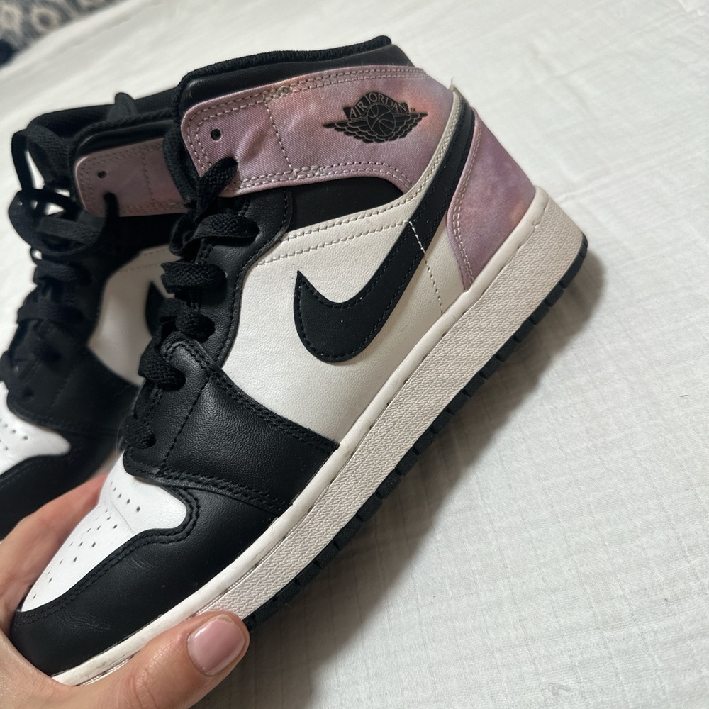 Nike High-Top Sneakers in Black, White, and Purple